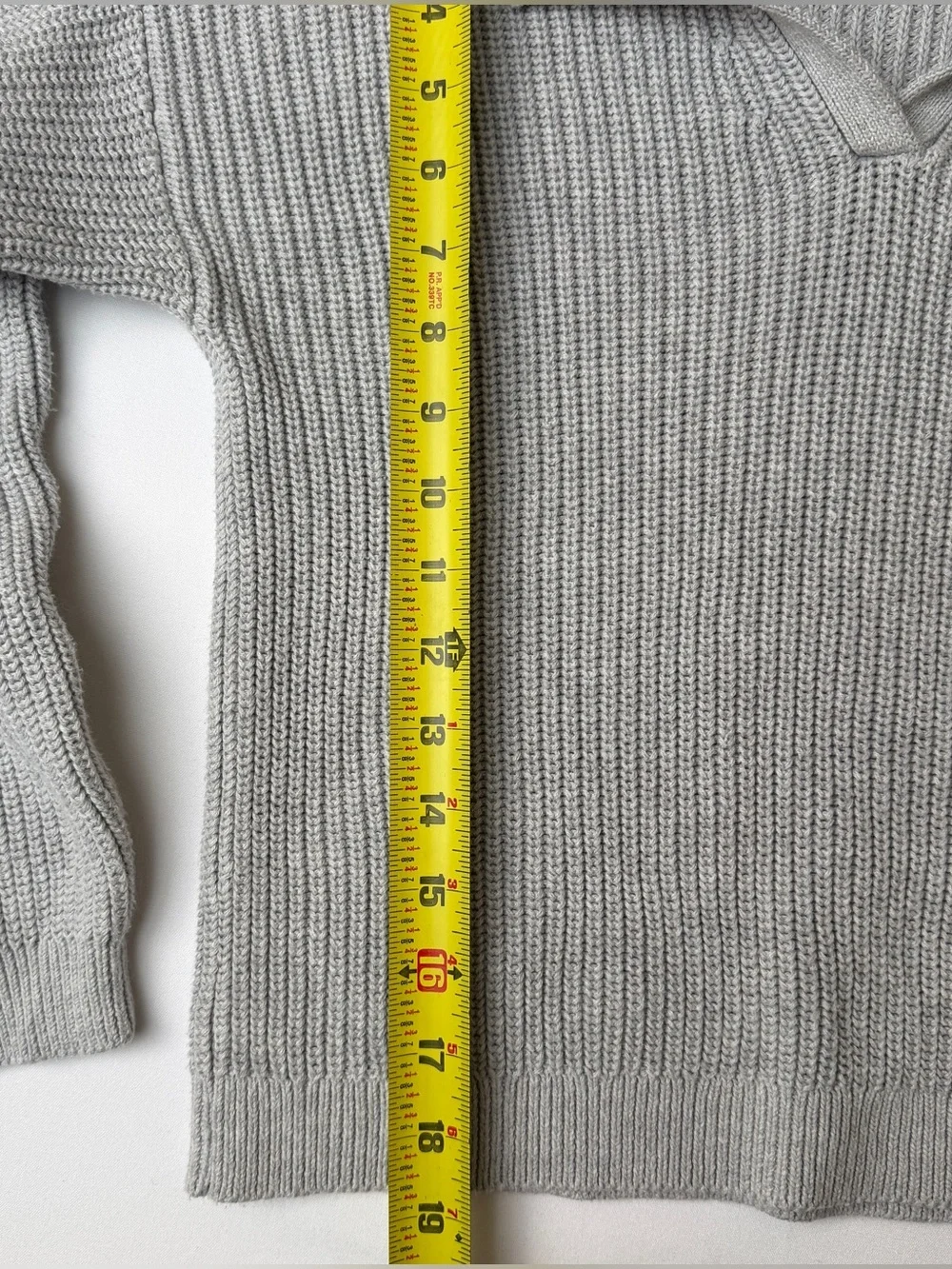 Cat & Jack Girls XL 14 Gray Ribbed Knit Collared Sweater